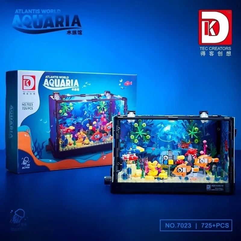 Aquarium Fish Lego - 3단 수중 세계 아쿠아리움 퍼즐 블록