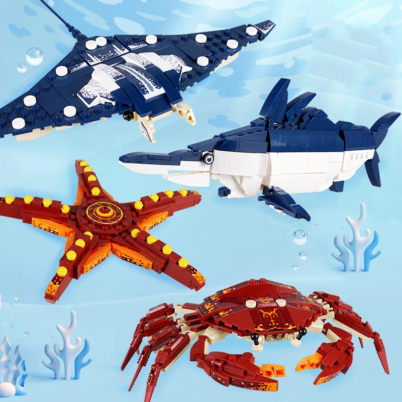 창의적인 조립 게 해양 동물 빌딩 블록 DIY 해마 오 - Aquarium Fish Lego 리뷰 및 가격