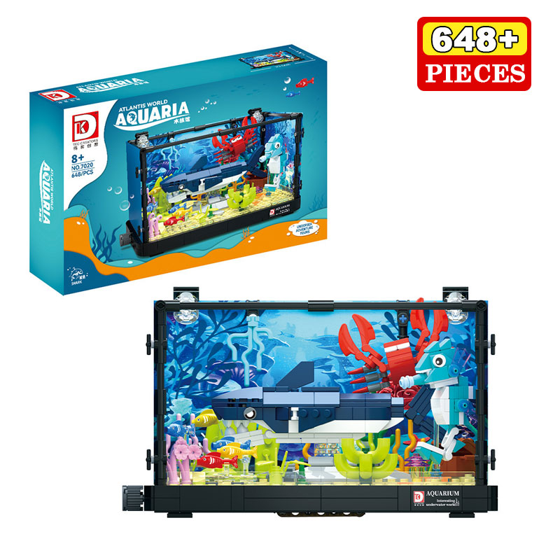 648PCS 상어 생태계 탱크 블록 해양 수족관 모델  - Aquarium Fish Lego 리뷰 및 가격