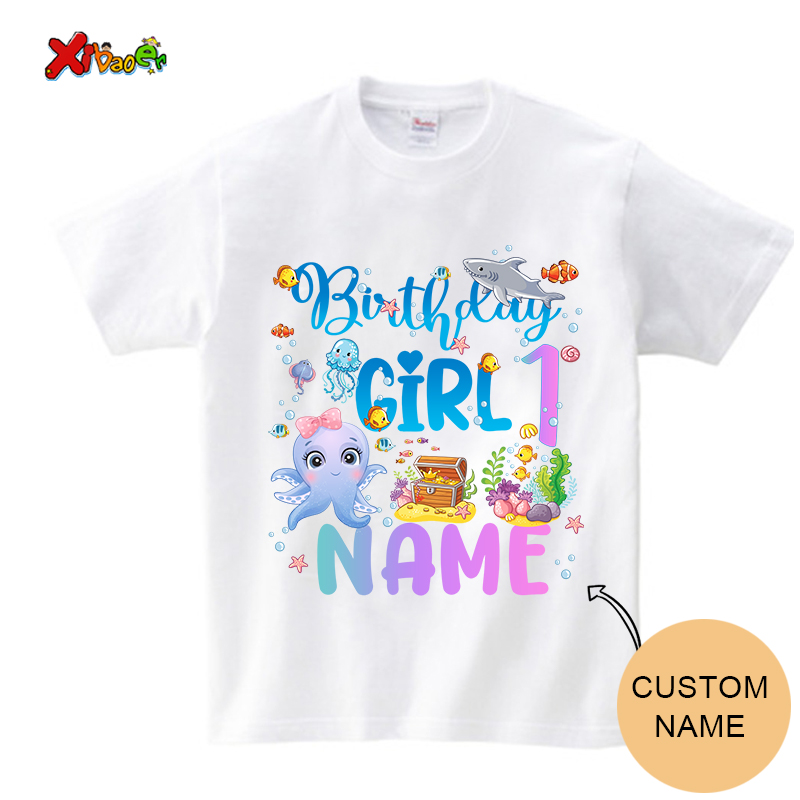 바다 생물 가족 일치하는 의상 생일 소녀 T 셔츠 생일 - Aquarium Fish And Names 리뷰 및 가격