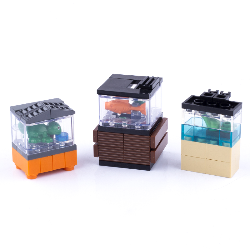 MOC 도시 집 가구 빌딩 블록 키트 화장실 물고기 탱 - Aquarium Fish Lego 리뷰 및 가격