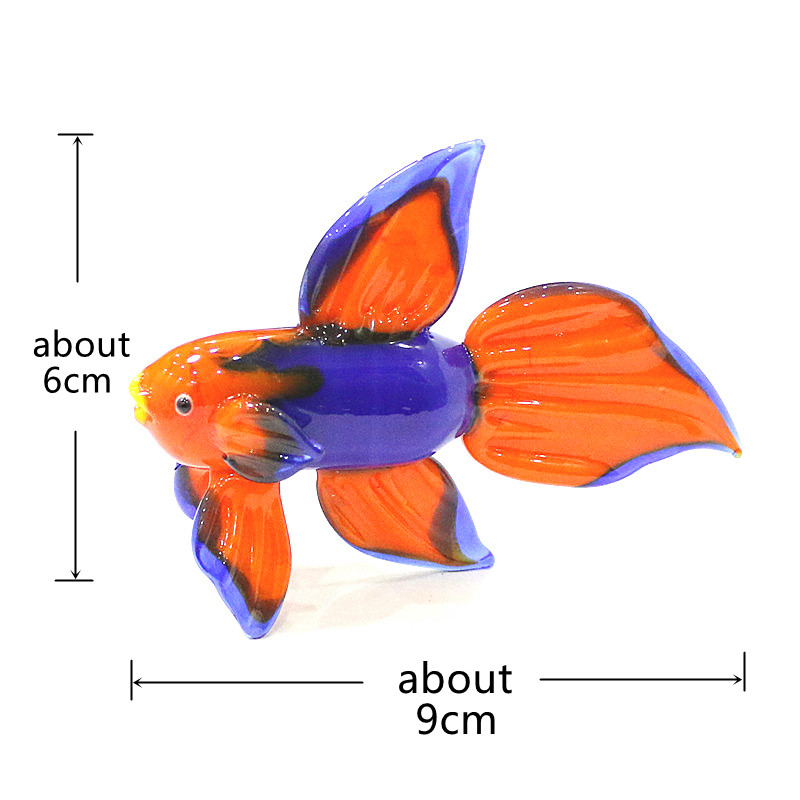 오렌지 무라노 유리 열대어 입상 장식품, 귀여운 수제  - Fish Toy In Aquarium 리뷰 및 가격