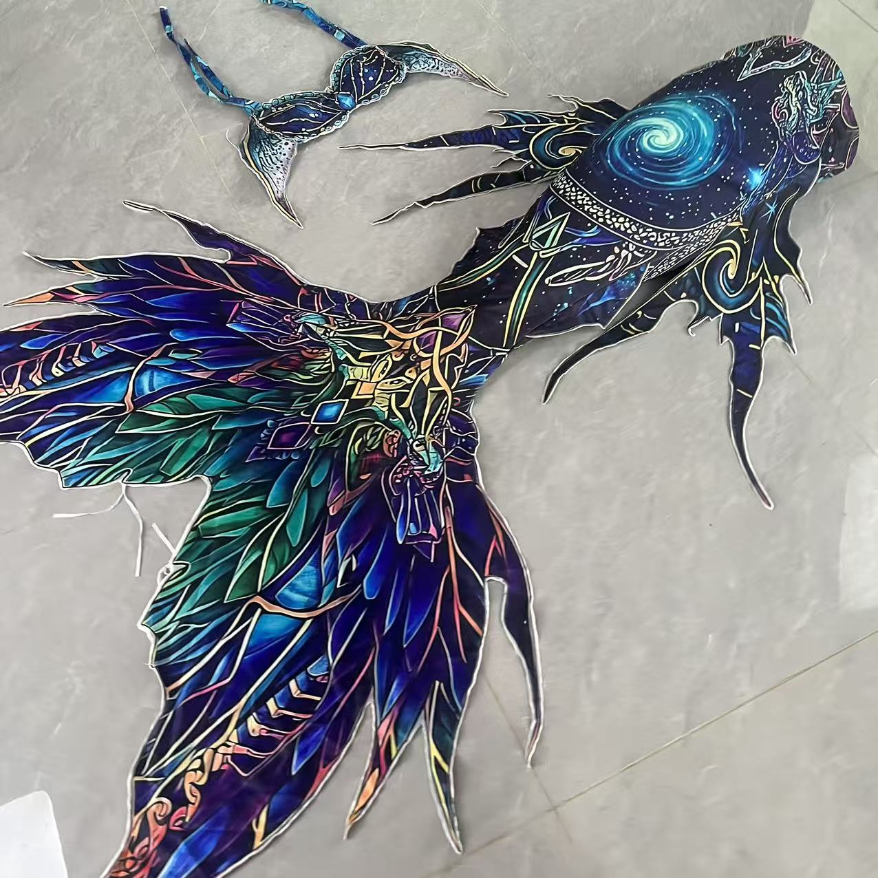 고화질 프린트 딥 블루 머메이드 테일 피쉬 테일 아쿠아 - Aquarium Fish Beautiful 리뷰 및 가격