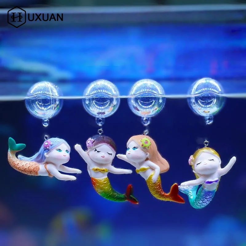 2PCS 수족관 서스펜션 인어 입상 장식 아름다운 인어 - Aquarium Fish Beautiful 리뷰 및 가격