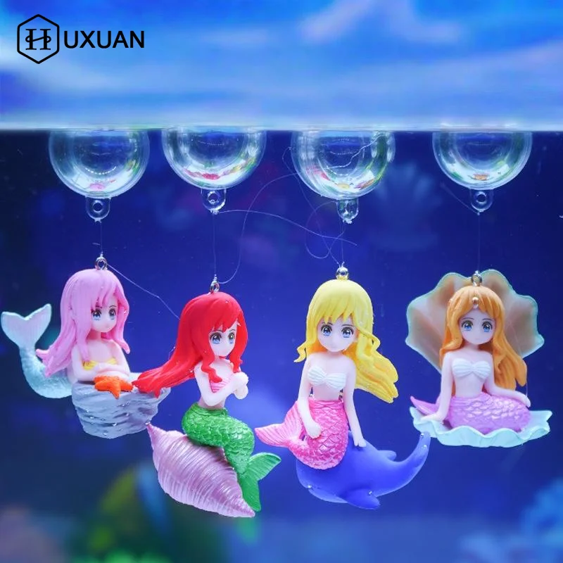 2PCS 수족관 서스펜션 인어 입상 장식 아름다운 인어 - Aquarium Fish Beautiful 리뷰 및 가격