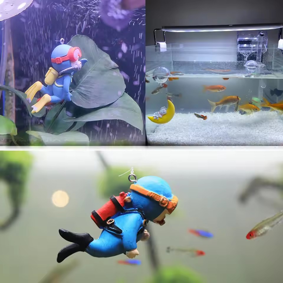 어항 장식품, 수족관 선물용 인기 있는 떠다니는 파란색 - Aquarium Fish Popular 리뷰 및 가격