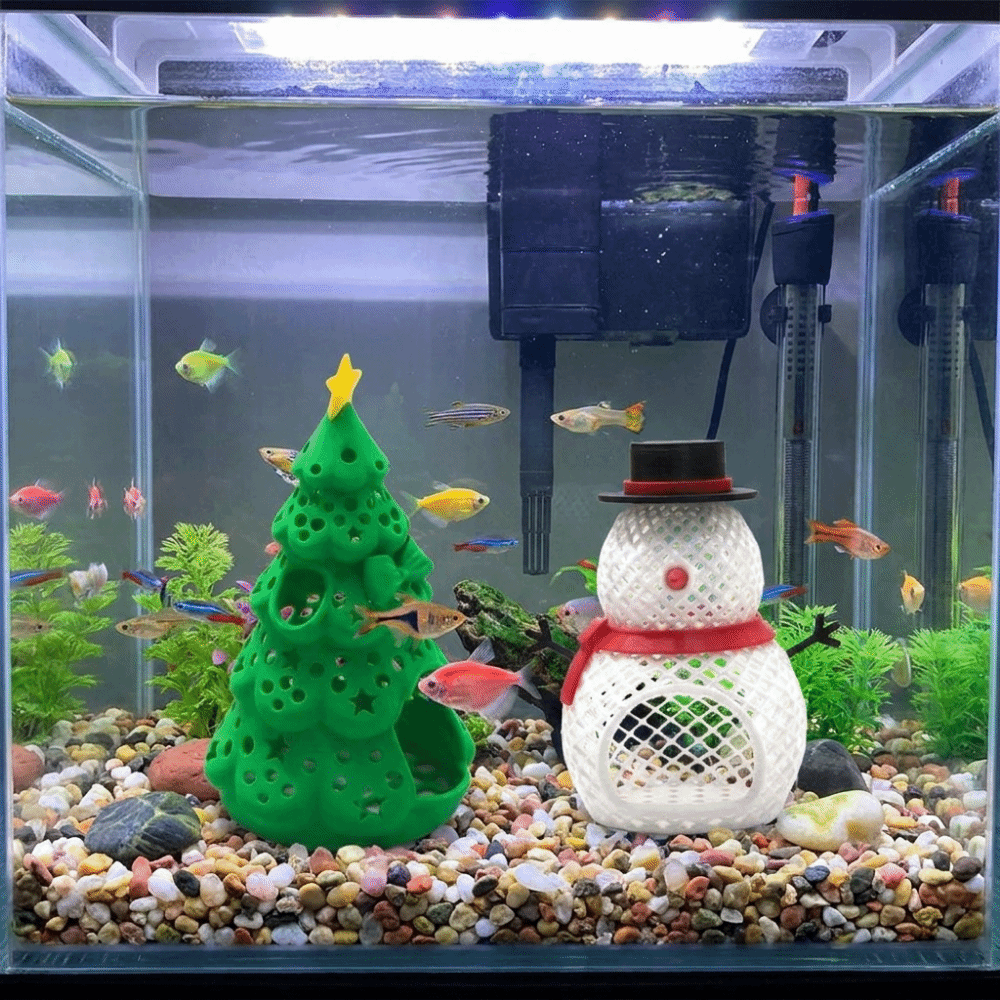 3D 프린팅 크리스마스 어항 은신처 동굴 안전 쉼터 플 - Aquarium Fish Hiding Spot 리뷰 및 가격