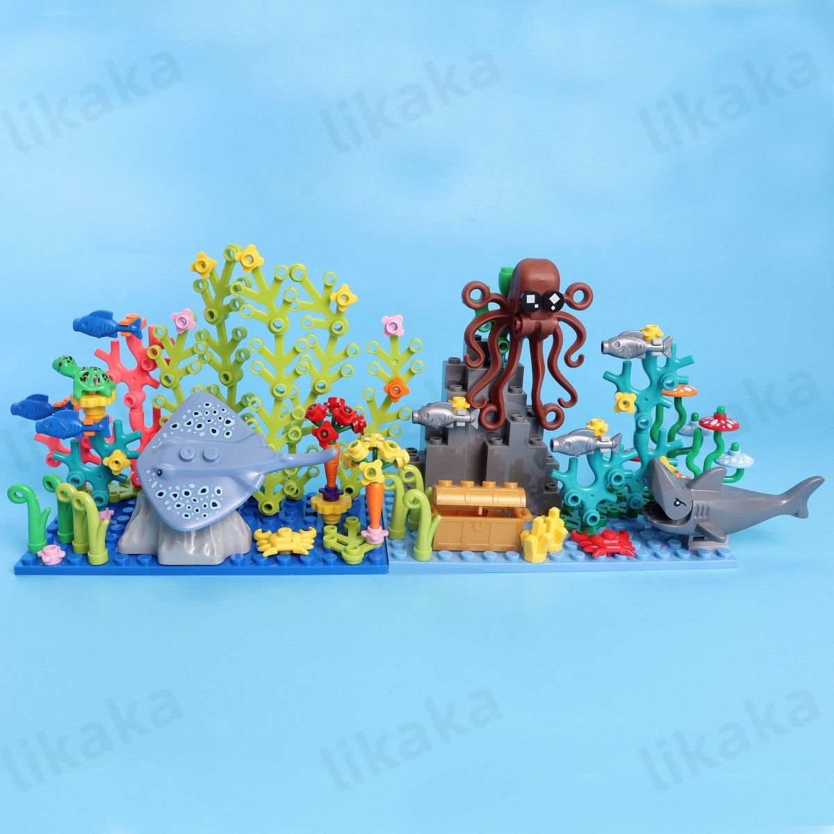 수중 세계 바다 동물 빌딩 블록 장난감 MOC 광선 거 - Aquarium Fish Lego 리뷰 및 가격